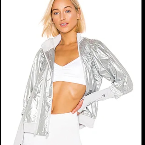 Adidas by Stella McCartney Jackets & Blazers - Stella McCartney x Adidas Metallic Zip front running bomber jacket